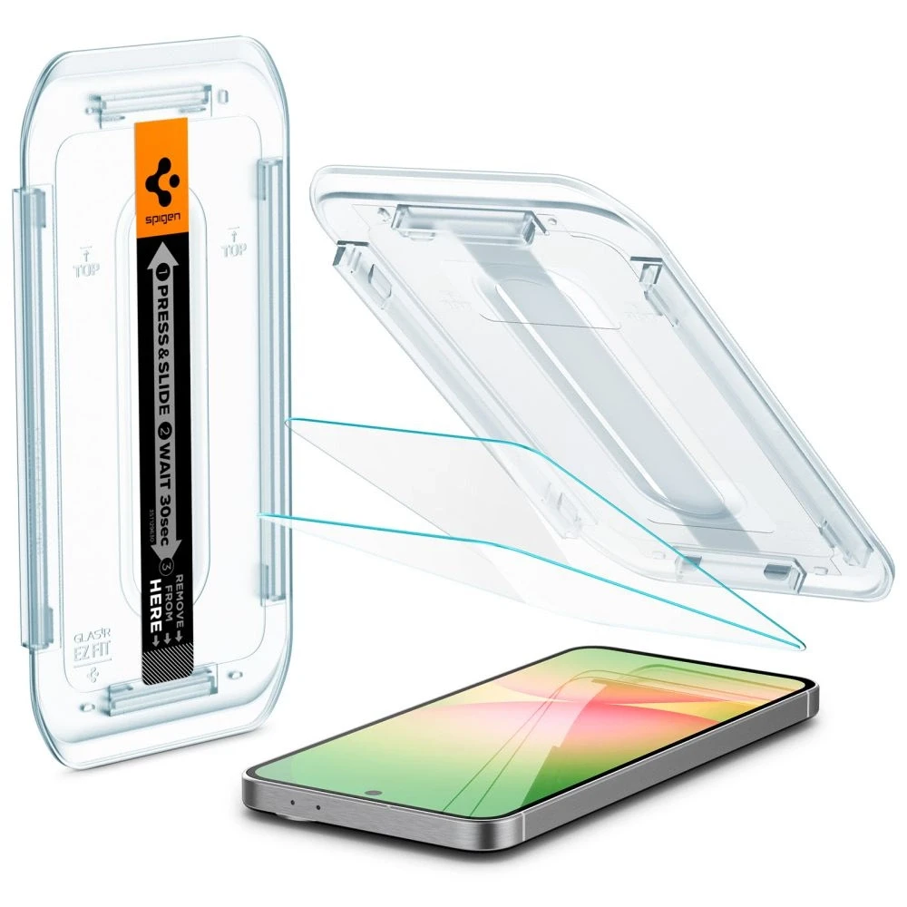 Apsauginis stiklas Samsung Galaxy S24 FE Spigen Glas.tr „EZ Fit” 2 vnt. Clear