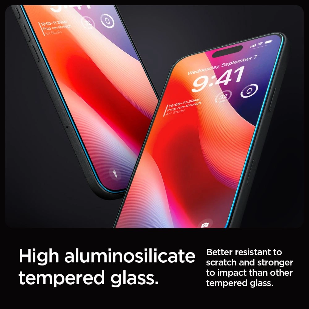 „Spigen Glass tR EZ Fit HD“ 1 vnt., skaidrus – „Apple iPhone 16 Pro Max“