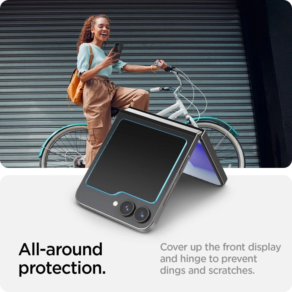 Apsauginis stiklas Samsung Galaxy Z Flip6 Spigen Glas.tr „EZ Fit” 2 vnt. Clear