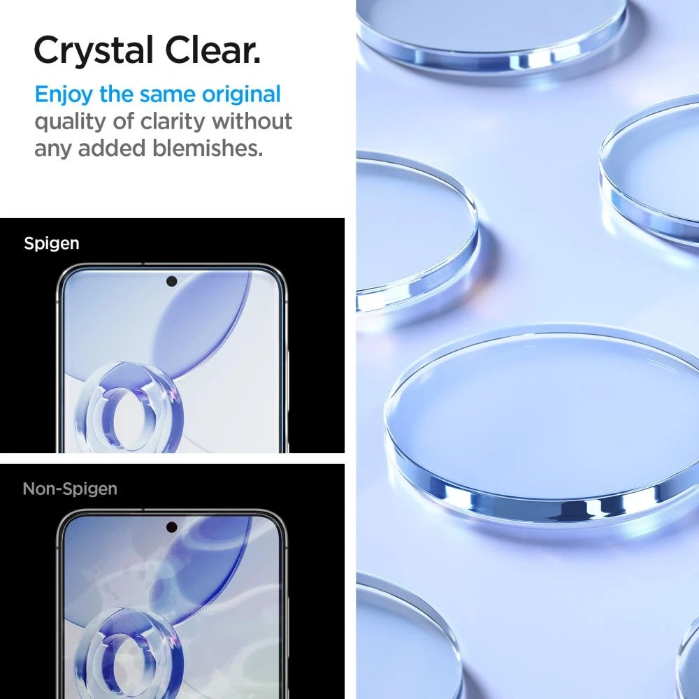 Apsauginis stiklas Samsung Galaxy S24 FE Spigen Glas.tr „EZ Fit” 2 vnt. Clear