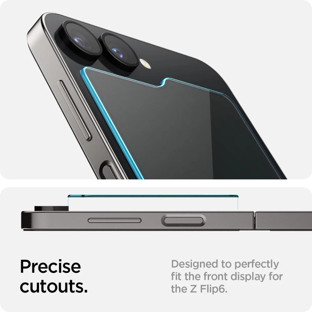 Apsauginis stiklas Samsung Galaxy Z Flip6 Spigen Glas.tr „EZ Fit” 2 vnt. Clear