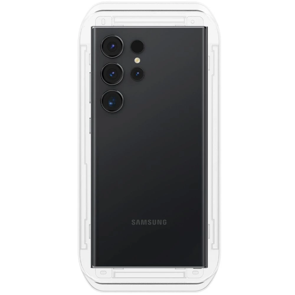 Apsauginis stiklas telefonui Samsung Galaxy S24 Ultra Spigen Glas.tr „EZ Fit” 2 vnt. skaidrus