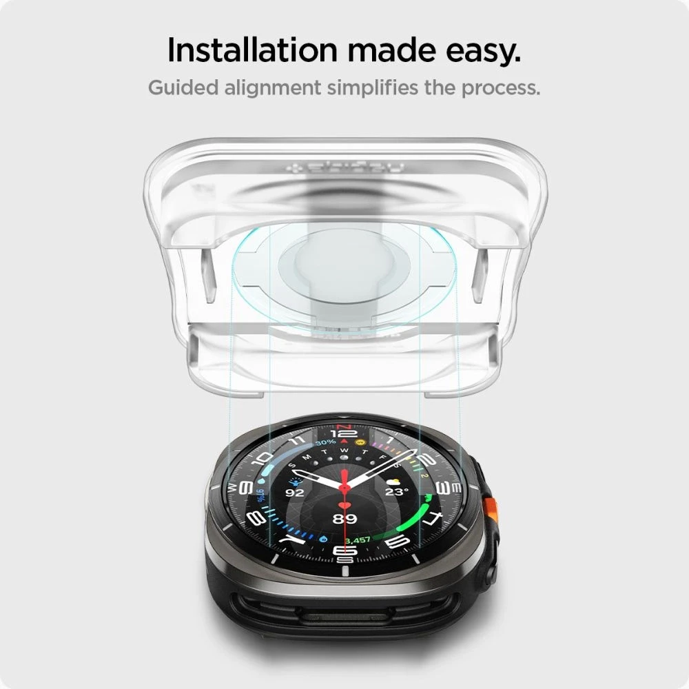Apsauginis stiklas Samsung Galaxy Watch Ultra (47mm) Spigen GLAS.TR ”EZ-FIT” 2-PACK Clear