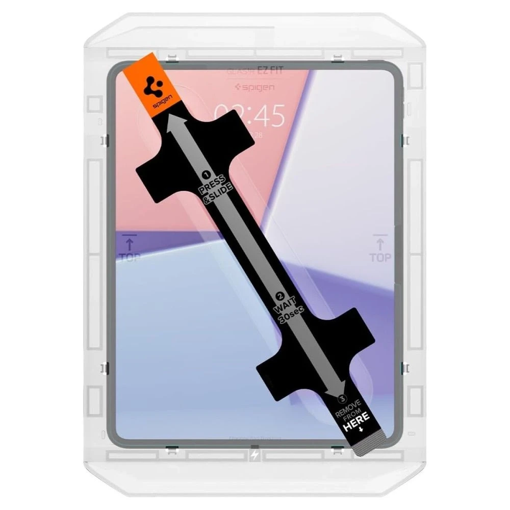 Apsauginis stiklas planšetiniam kompiuteriui Apple iPad Pro 13.0 2024 Spigen Glas.tr „Ez Fit” skaidrus