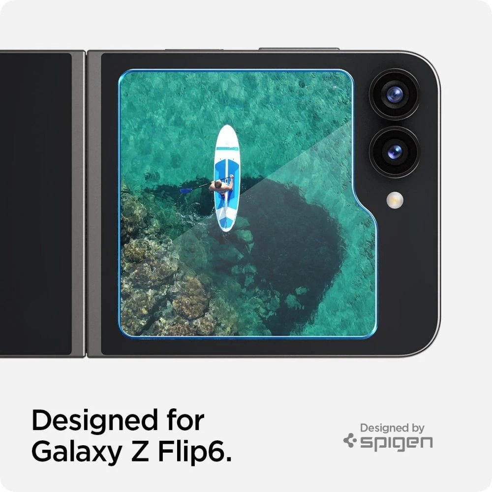 Apsauginis stiklas Samsung Galaxy Z Flip6 Spigen Glas.tr „EZ Fit” 2 vnt. Clear