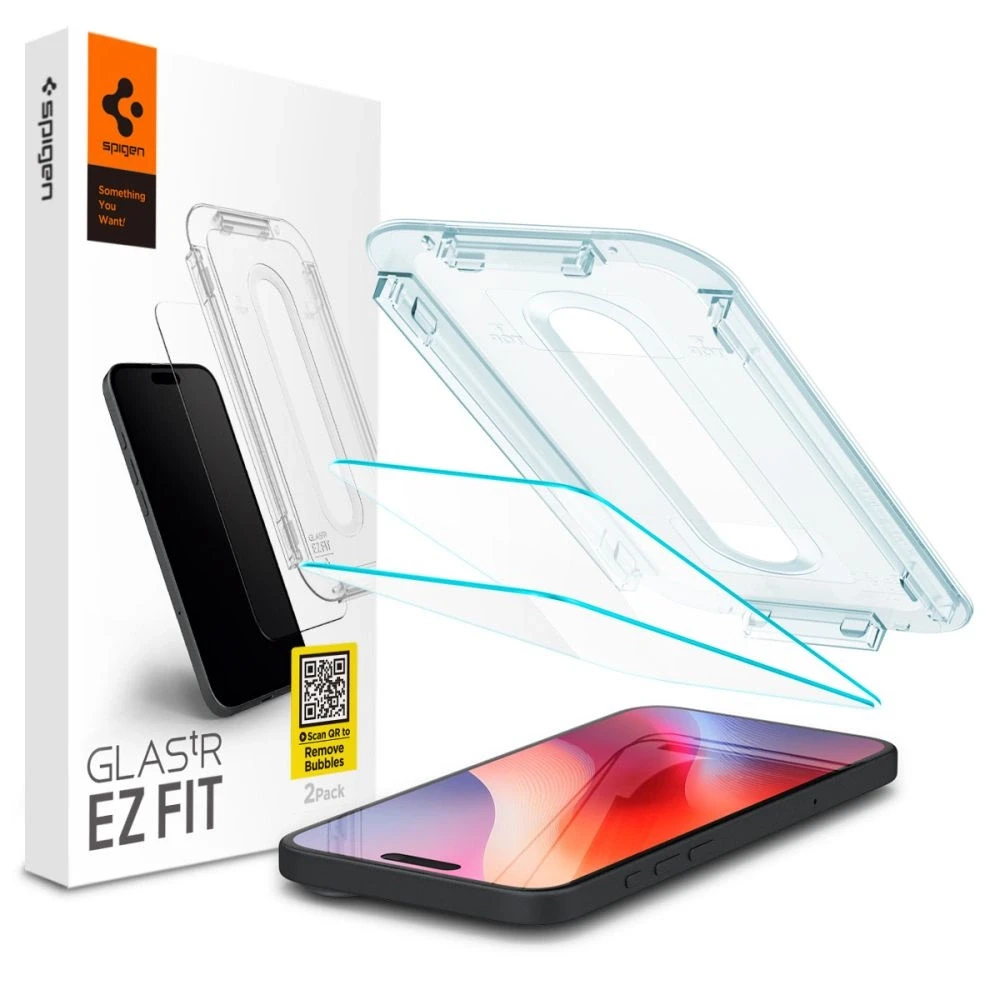 Spigen grūdintas stiklas GLAS.TR EZ FIT 2-PACK skirtas iPhone 15 6,1 Clear
