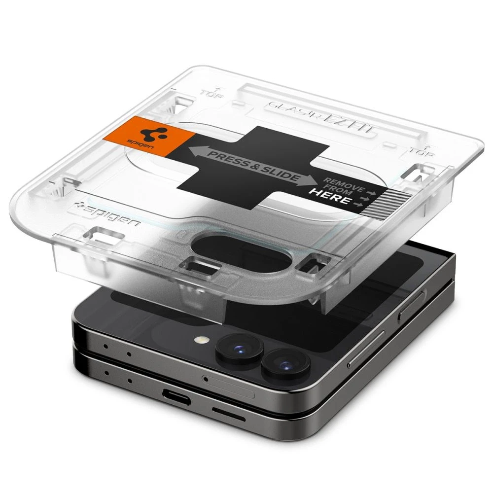 Apsauginis stiklas Samsung Galaxy Z Flip6 Spigen Glas.tr „EZ Fit” 2 vnt. Clear