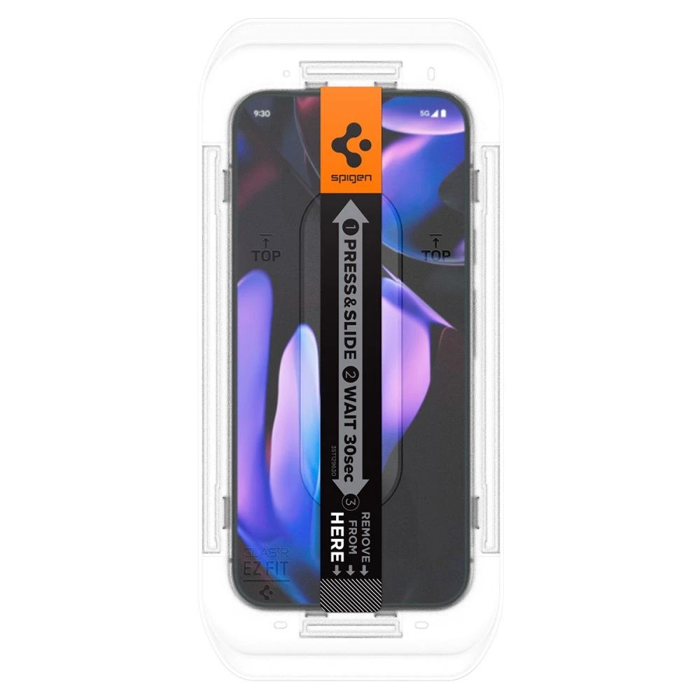 Apsauginis stiklas Google Pixel 9 / 9 Pro Spigen Glas.tr „EZ Fit” 2 vnt. Clear