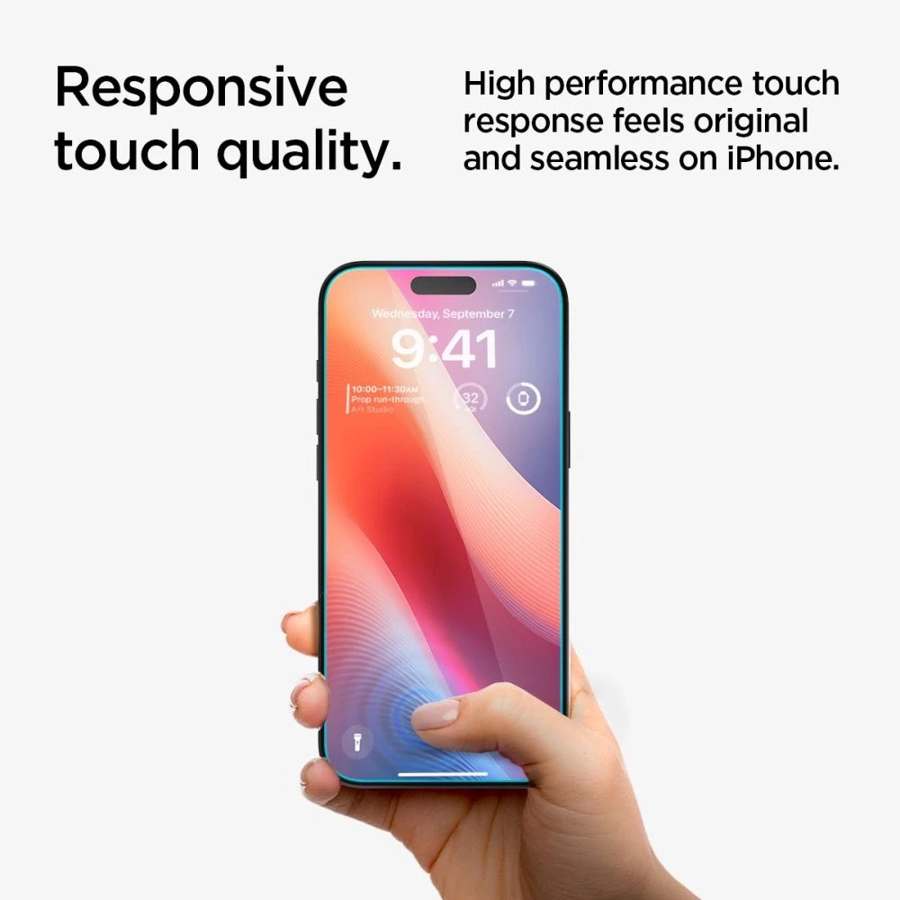 Apsauginis stiklas telefonui Apple iPhone 15 Spigen Glas.tr „EZ Fit” Privacy 2-pack