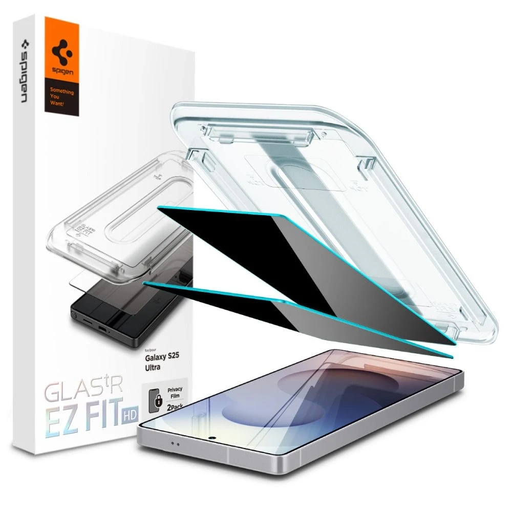 Apsauginis stiklas su privatumo filtru Spigen Glas.TR EZ FIT HD Privacy Samsung Galaxy S25 Ultra 2vnt