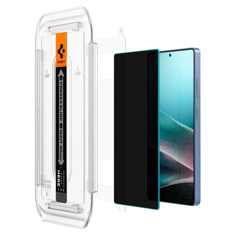 Apsauginis stiklas su privatumo filtru Spigen Glas.TR EZ FIT HD Privacy Samsung Galaxy S25 Ultra 2vnt