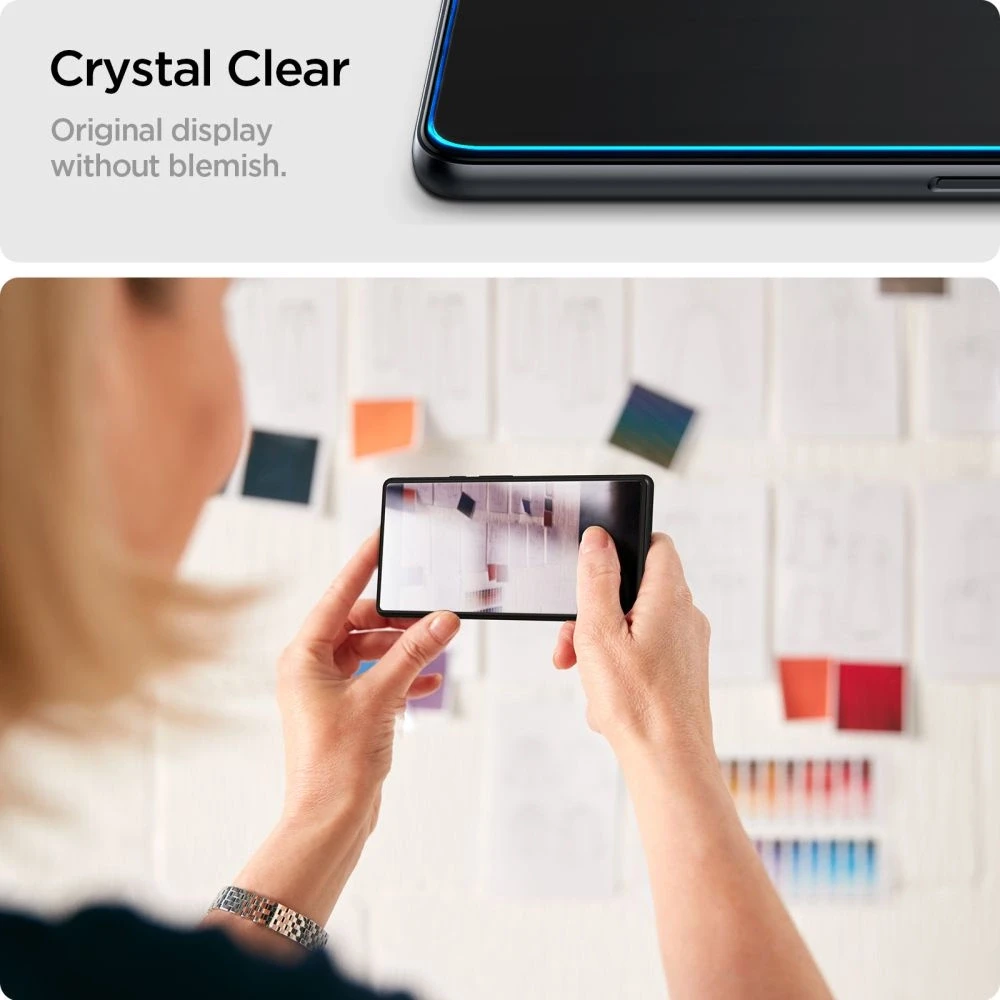 Spigen Glas.TR Slim 2 vnt. – Apsauginis stiklas skirtas Samsung Galaxy A15 4/5G / A25 5G / M15 5G (2 pcs)