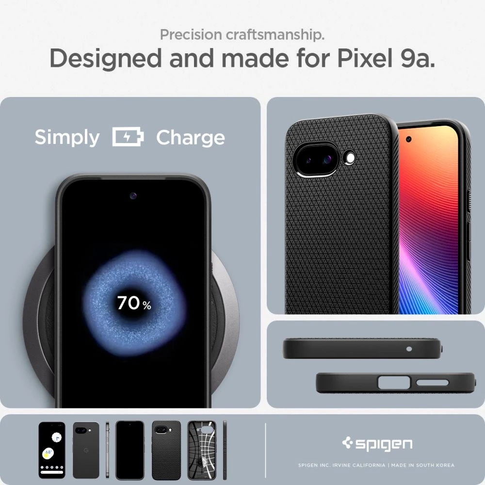 Dėklas SPIGEN case LIQUID AIR for GOOGLE PIXEL 9A matte juodas