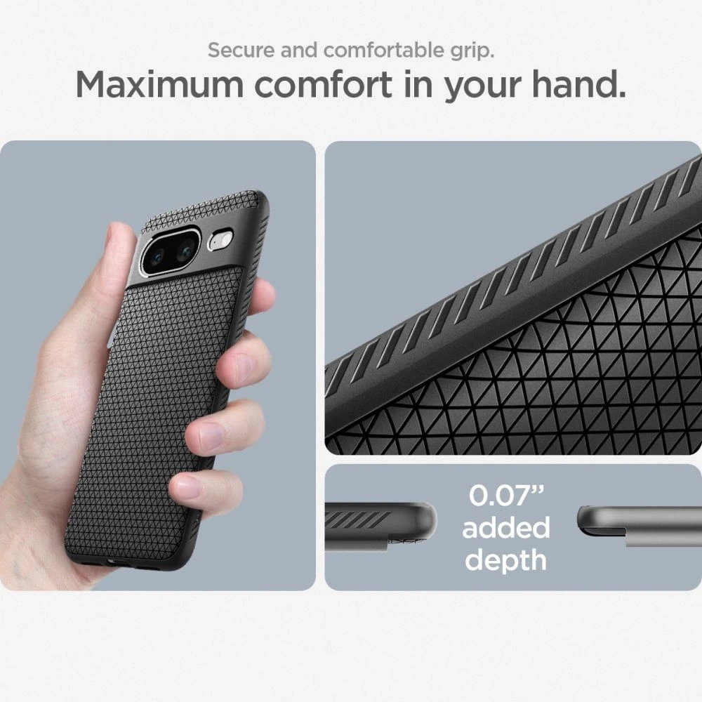 Spigen Liquid Air dėklas skirtas Google Pixel 8, spalva - Matte Black