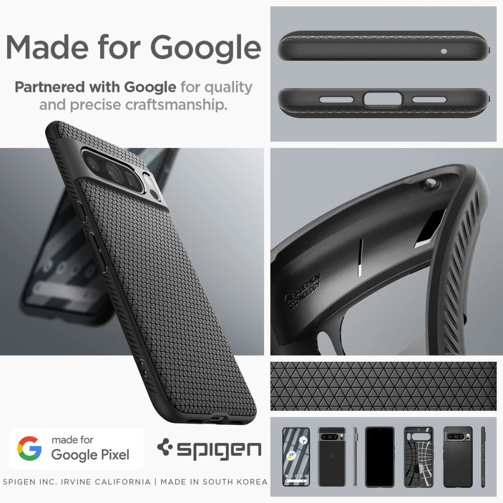 Spigen Liquid Air dėklas skirtas Google Pixel 8 Pro, spalva - Matte Black