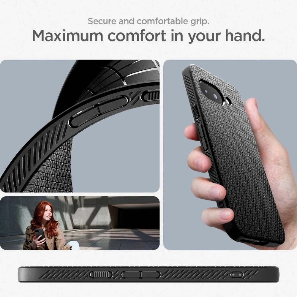 Dėklas SPIGEN case LIQUID AIR for GOOGLE PIXEL 9A matte juodas