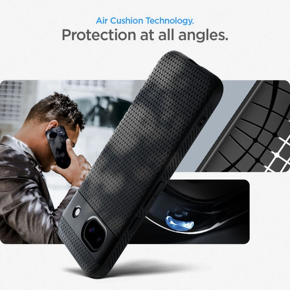 Spigen Liquid Air dėklas skirtas Google Pixel 8a, spalva - Matte Black