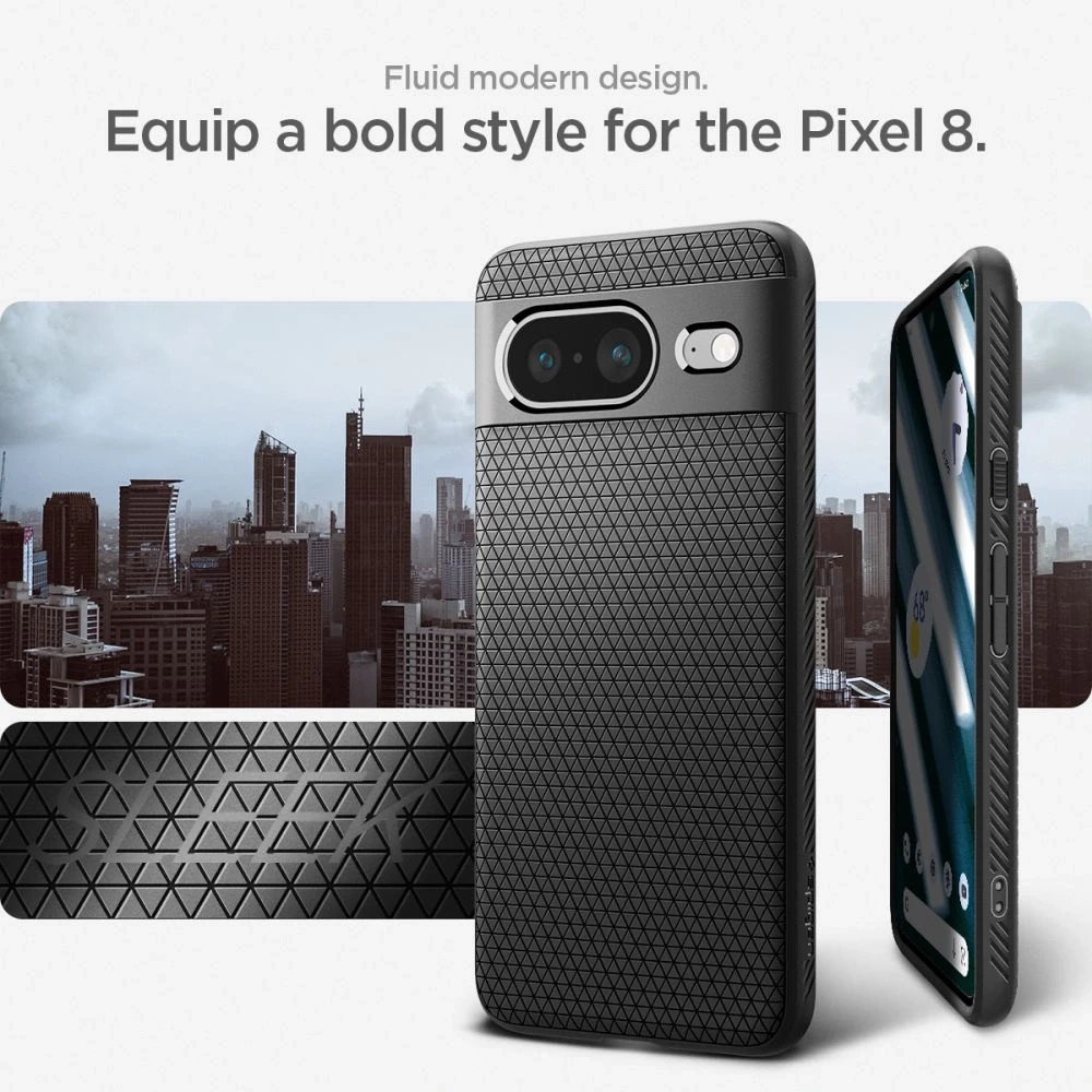 Spigen Liquid Air dėklas skirtas Google Pixel 8, spalva - Matte Black