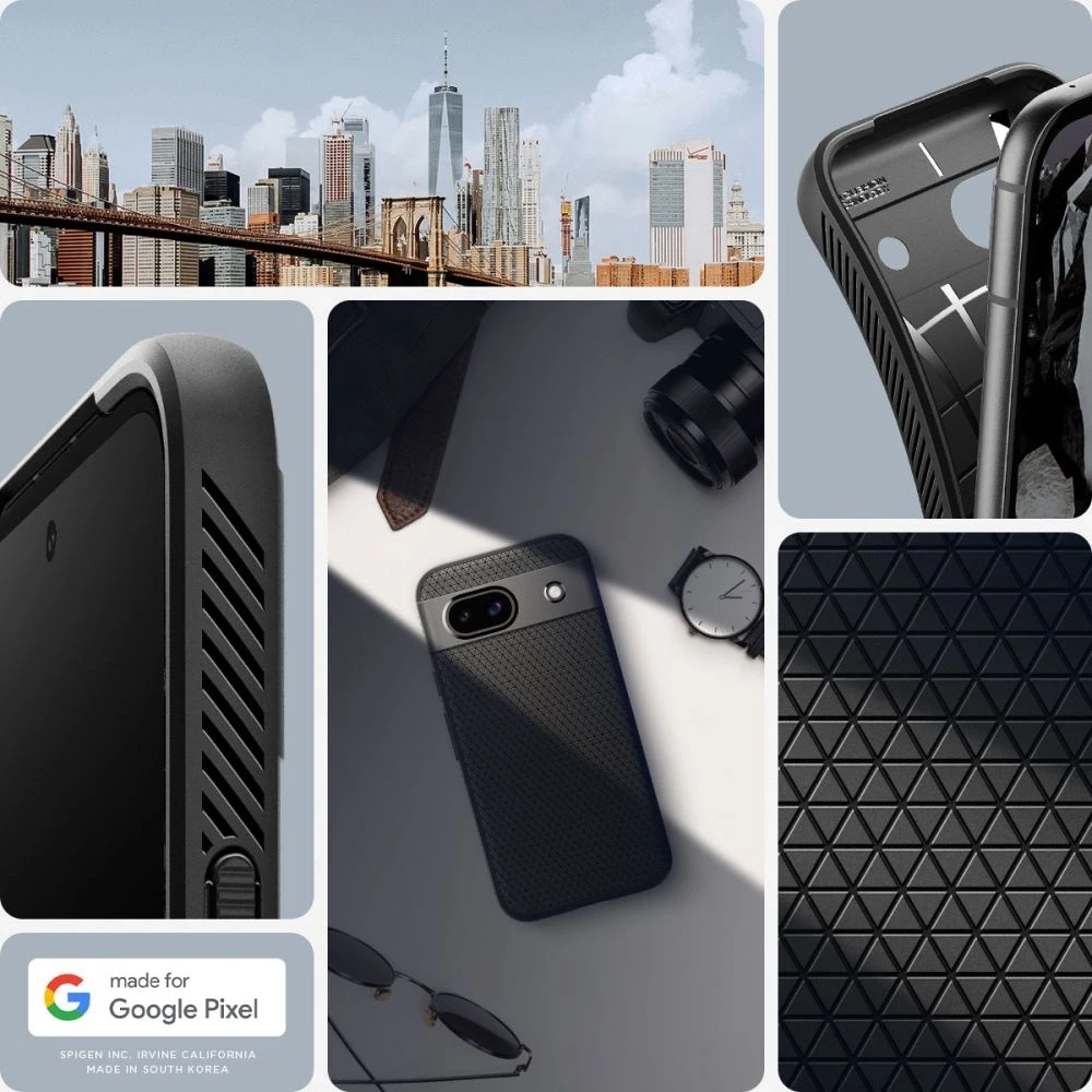 Spigen Liquid Air dėklas skirtas Google Pixel 8a, spalva - Matte Black