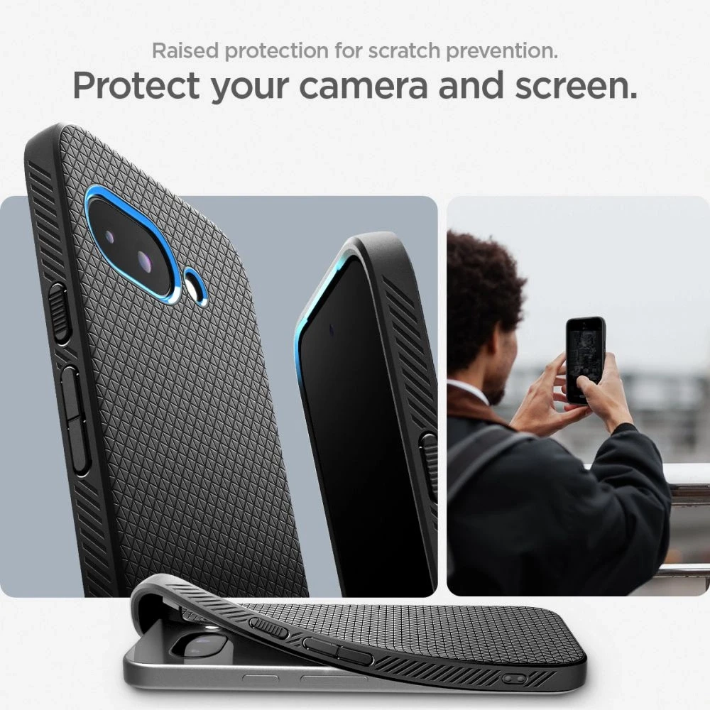 Dėklas SPIGEN case LIQUID AIR for GOOGLE PIXEL 9A matte juodas