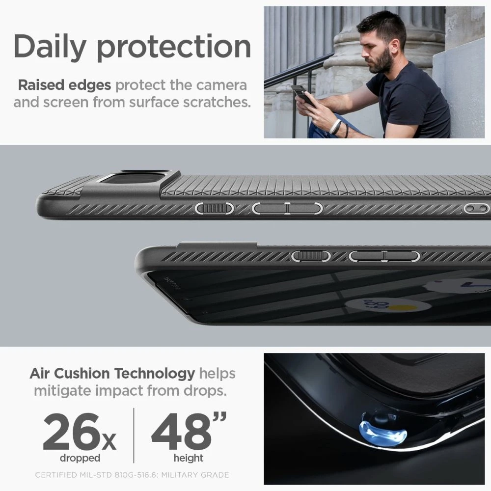 Spigen Liquid Air dėklas skirtas Google Pixel 8 Pro, spalva - Matte Black