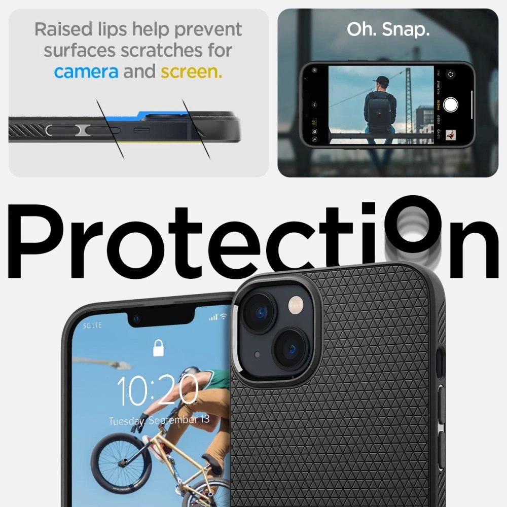 Dėklas SPIGEN LIQUID AIR IPHONE 14 PLUS/ 15 PLUS MATTE Juodas