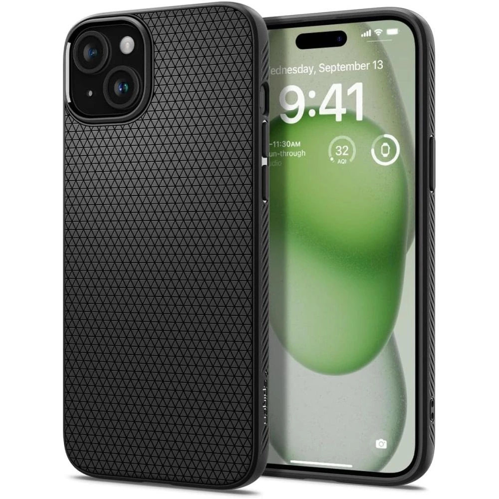 Dėklas SPIGEN LIQUID AIR IPHONE 15+ Juodas