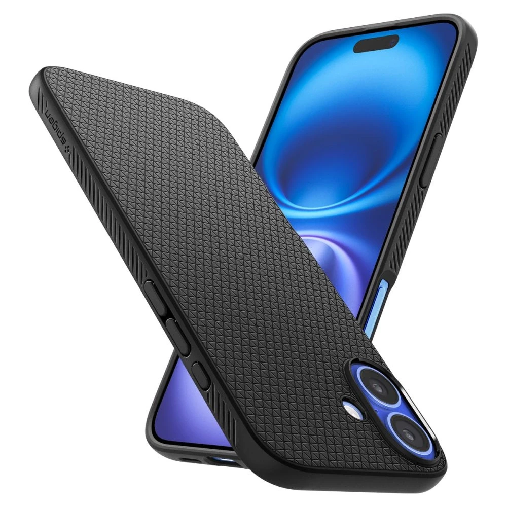 Spigen dėklas LIQUID AIR skirtas Apple iPhone 16 Plus matte juodos spalvos