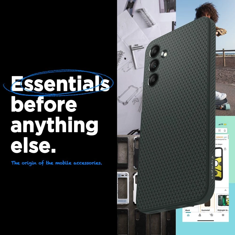 Spigen Liquid Air dėklas skirtas Samsung Galaxy A15 5G, spalva - Abyss Green