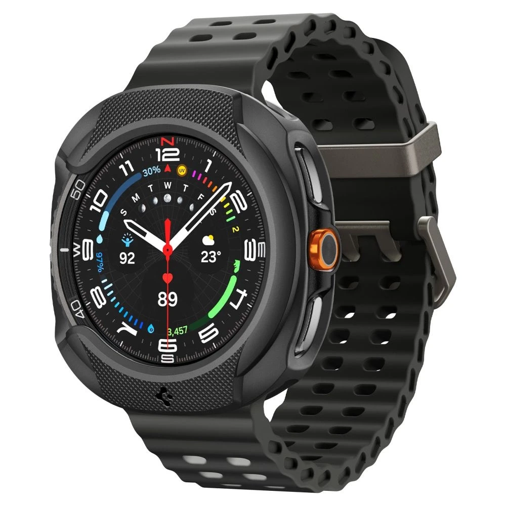 „Spigen Liquid Air“, matinis juodas - „Galaxy Watch 8 Classic“ (46 mm)
