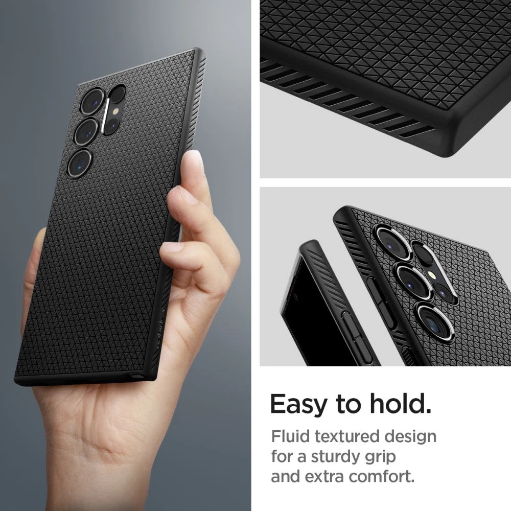 Spigen Liquid Air dėklas skirtas Samsung Galaxy S24 Ultra, spalva - Matte Black