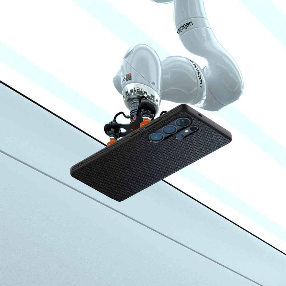 Spigen Liquid Air Samsung Galaxy S25 Ultra – dėklas telefonui juodos spalvos