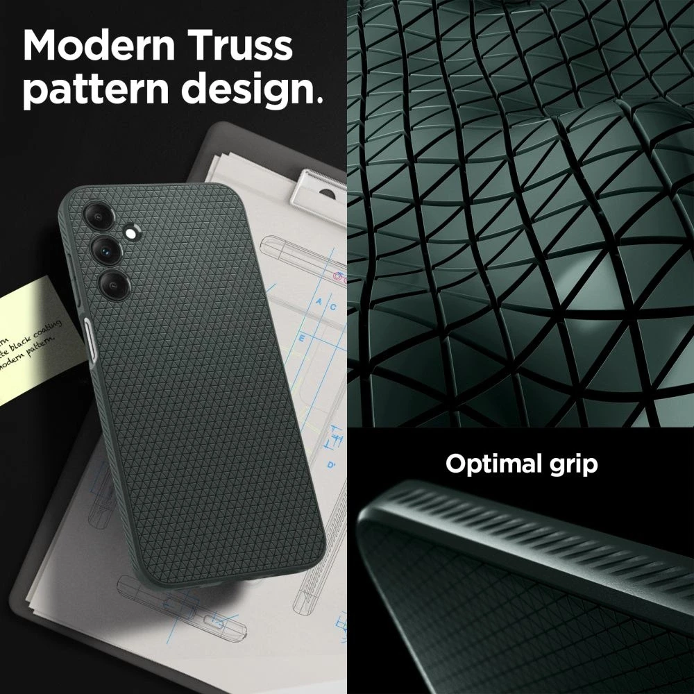 Spigen Liquid Air dėklas skirtas Samsung Galaxy A15 5G, spalva - Abyss Green