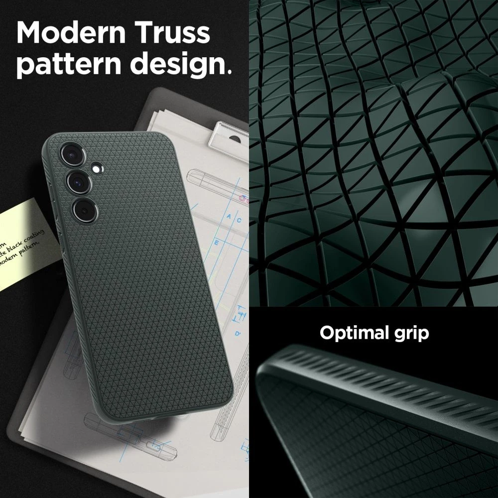 Spigen Liquid Air dėklas skirtas Samsung Galaxy A55 5G, spalva - Abyss Green
