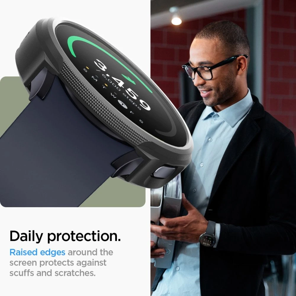 „Spigen Liquid Air®“ dėklas, skirtas „Samsung Galaxy Watch 7“ 40 mm (matinis juodas)