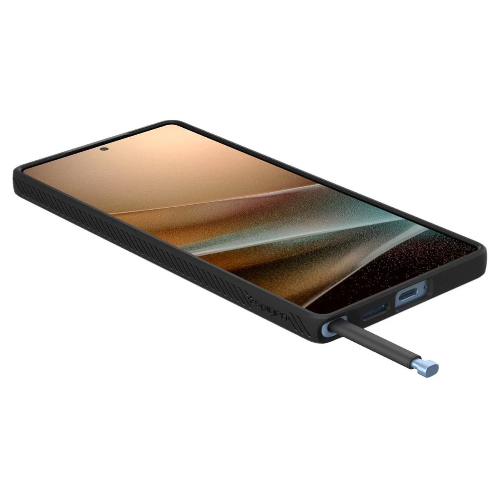 Spigen Liquid Air Samsung Galaxy S25 Ultra – dėklas telefonui juodos spalvos