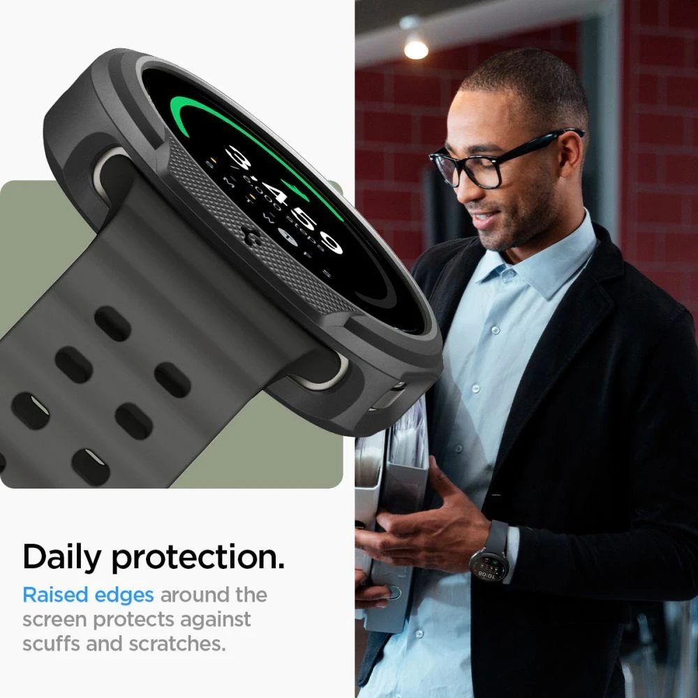 „Spigen Liquid Air“, matinis juodas - „Galaxy Watch 8“ (40 mm)