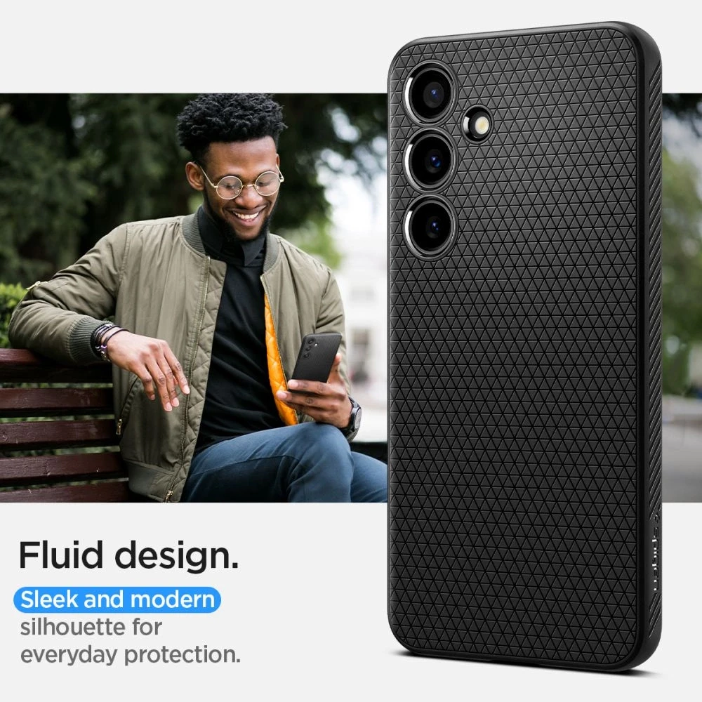 Spigen Liquid Air dėklas skirtas Samsung Galaxy S24, spalva - Matte Black
