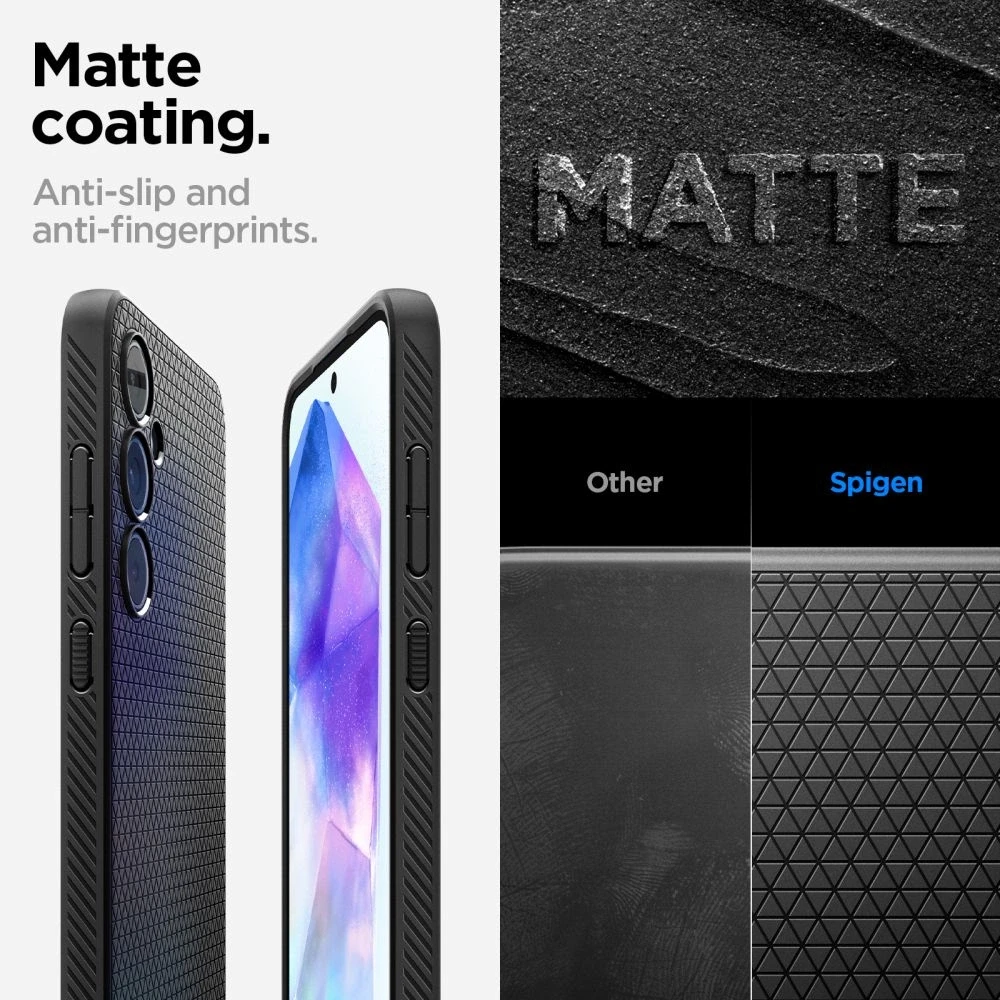 Spigen Liquid Air dėklas skirtas Samsung Galaxy A55 5G, spalva - Matte Black