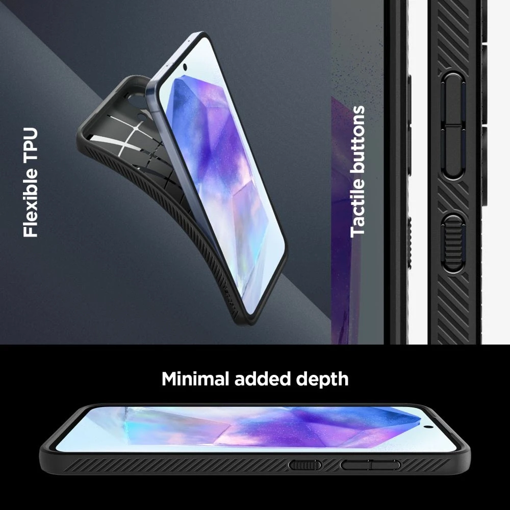 Spigen Liquid Air dėklas skirtas Samsung Galaxy A55 5G, spalva - Matte Black