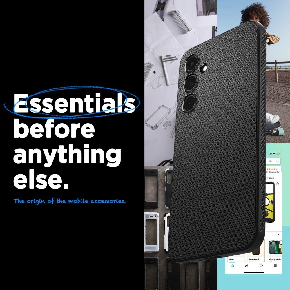 Spigen Liquid Air dėklas skirtas Samsung Galaxy A55 5G, spalva - Matte Black