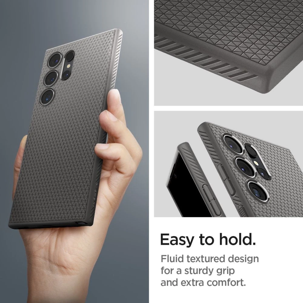Spigen Liquid Air dėklas skirtas Samsung Galaxy S24 Ultra, spalva - Granite Gray