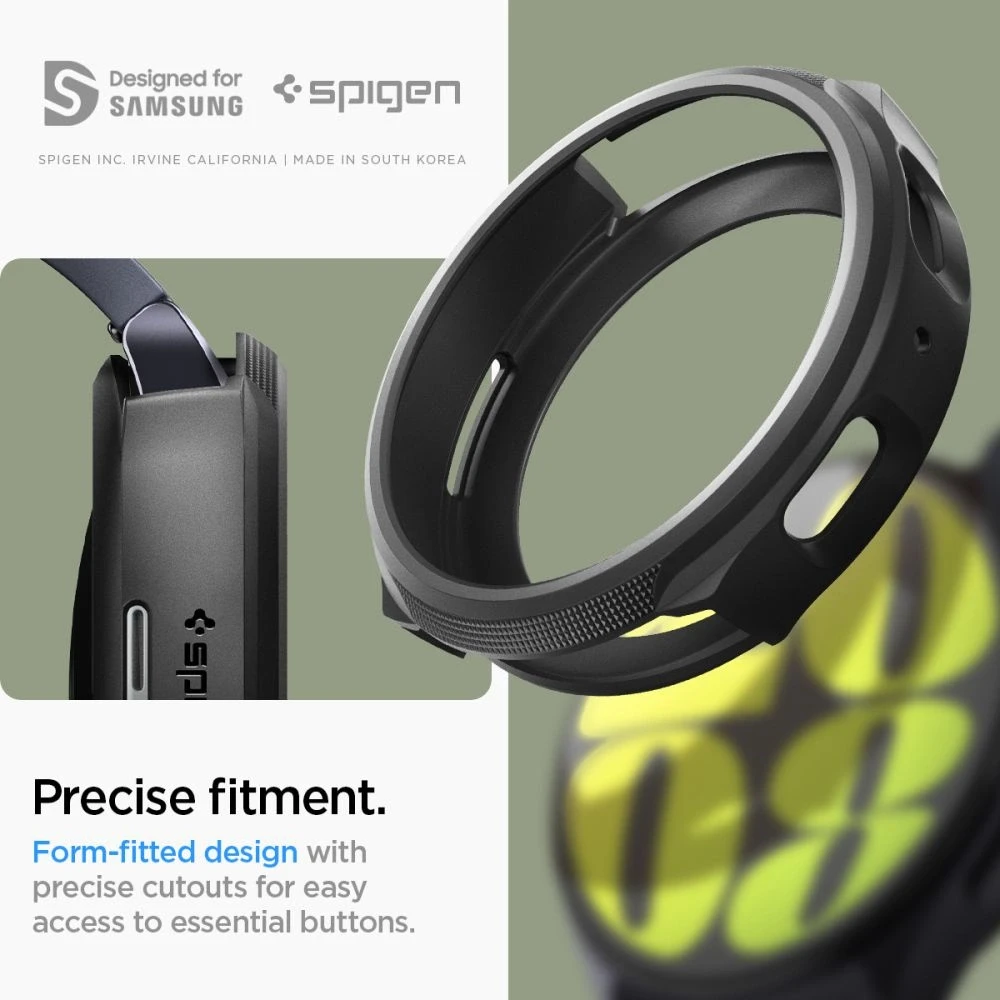 „Spigen Liquid Air®“ dėklas, skirtas „Samsung Galaxy Watch 7“ 40 mm (matinis juodas)