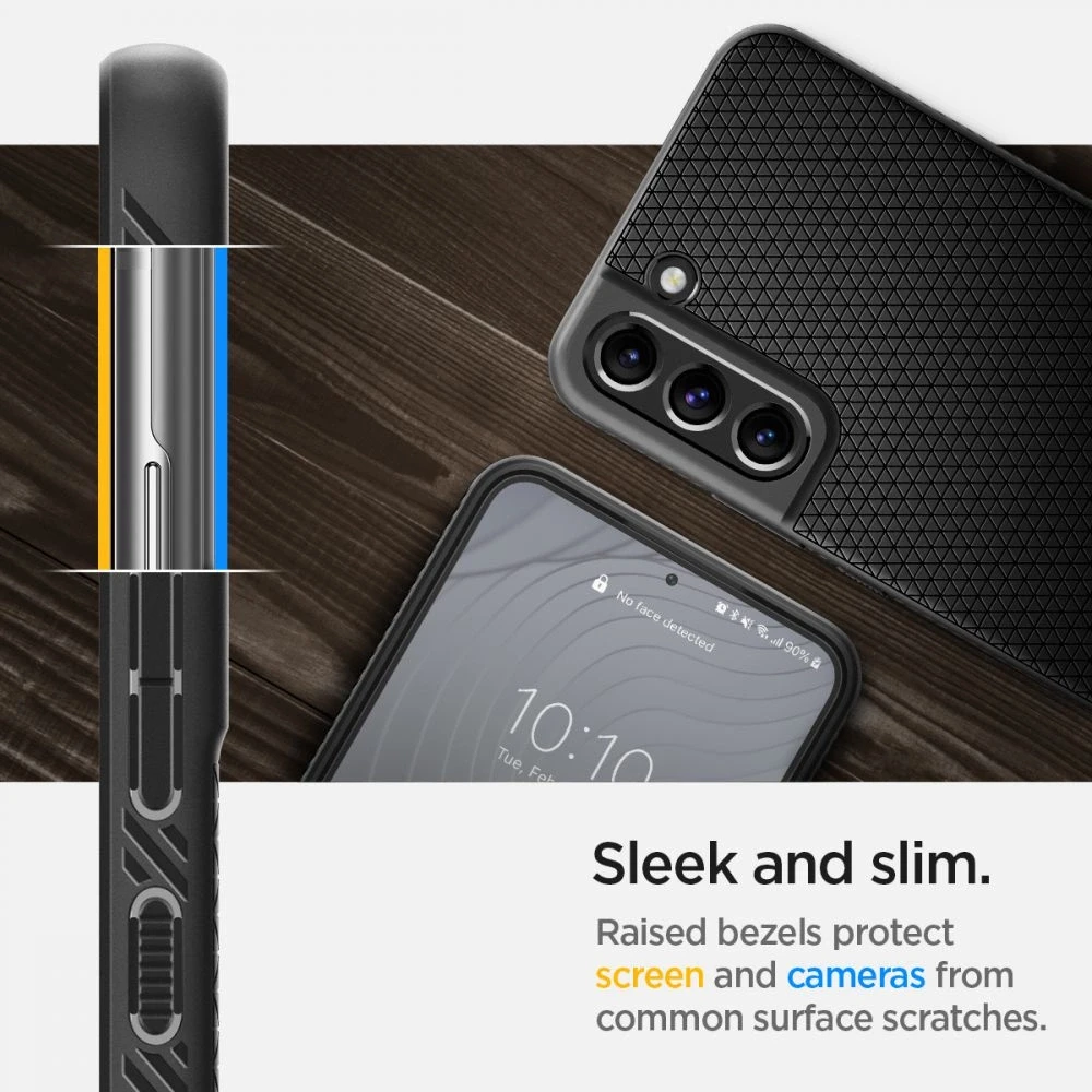 Spigen Liquid Air dėklas skirtas Samsung Galaxy S22, spalva - Matte Black