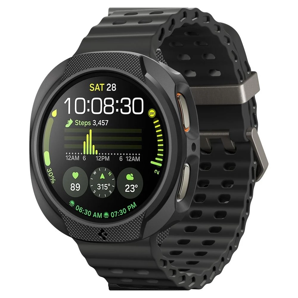 „Spigen Liquid Air“, matinis juodas - „Galaxy Watch 8“ (44 mm)