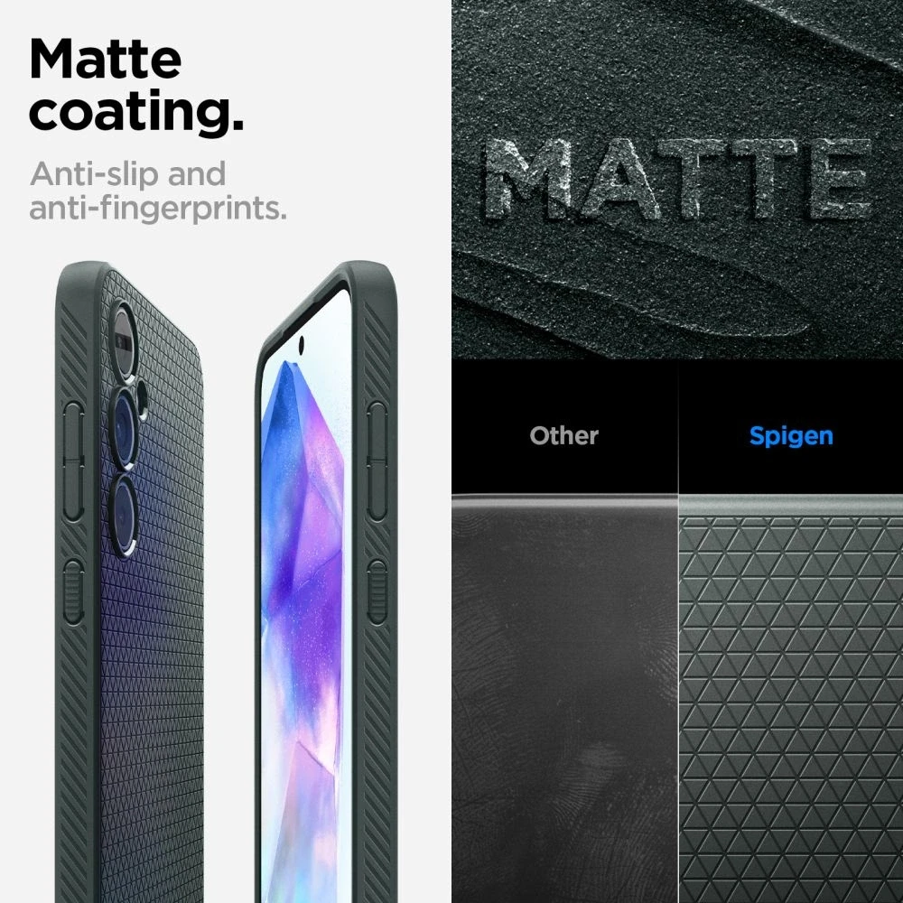 Spigen Liquid Air dėklas skirtas Samsung Galaxy A55 5G, spalva - Abyss Green