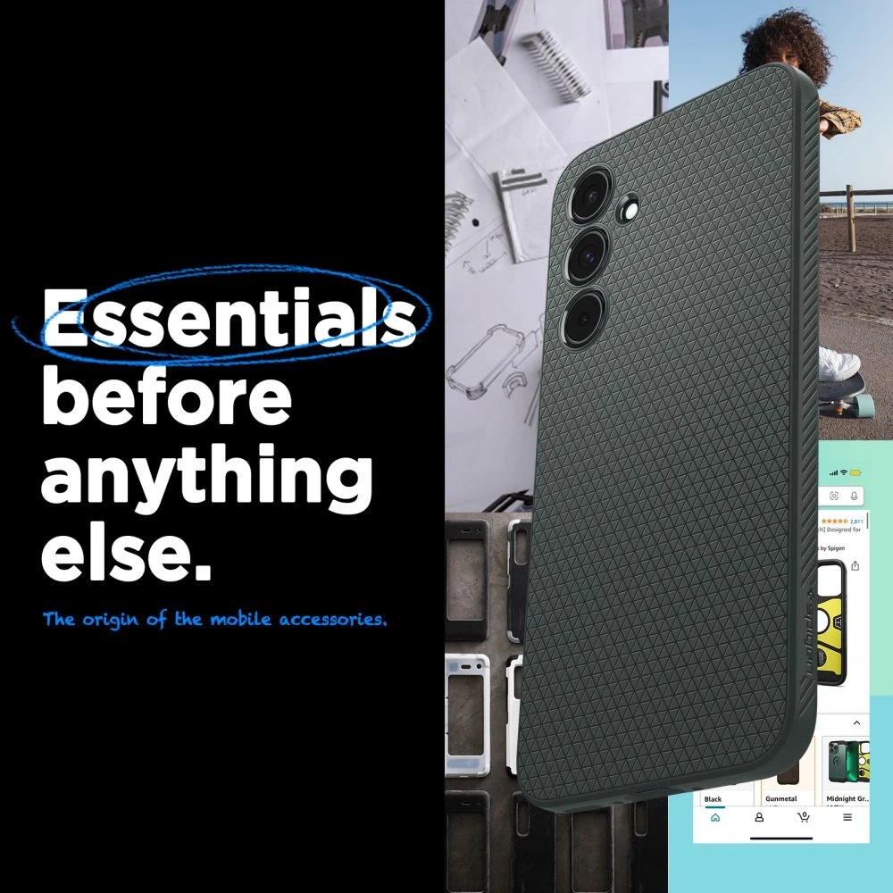 Spigen Liquid Air dėklas skirtas Samsung Galaxy A55 5G, spalva - Abyss Green