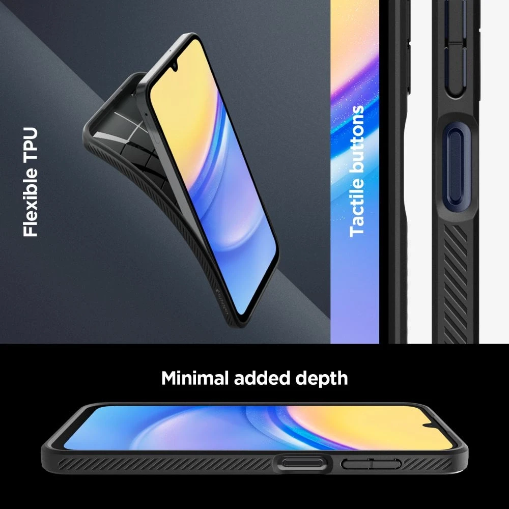 Spigen Liquid Air dėklas skirtas Samsung Galaxy A15 5G, spalva - Matte Black
