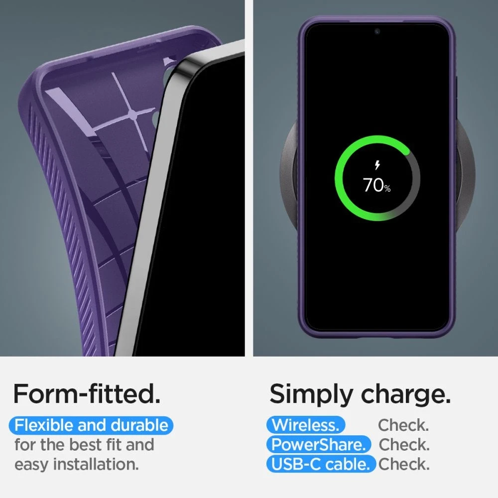 Spigen Liquid Air dėklas skirtas Samsung Galaxy S24, spalva - Deep Purple