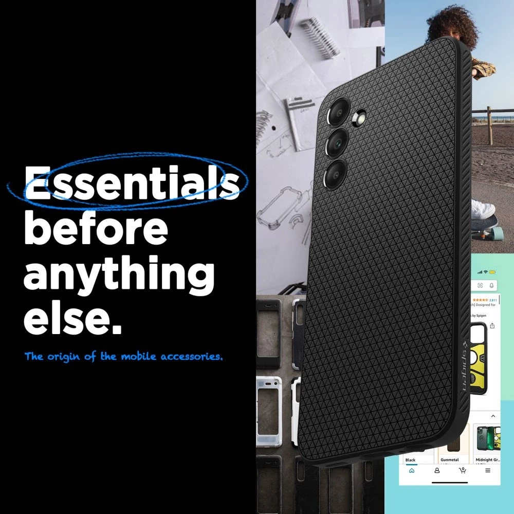 Spigen Liquid Air dėklas skirtas Samsung Galaxy A15 5G, spalva - Matte Black